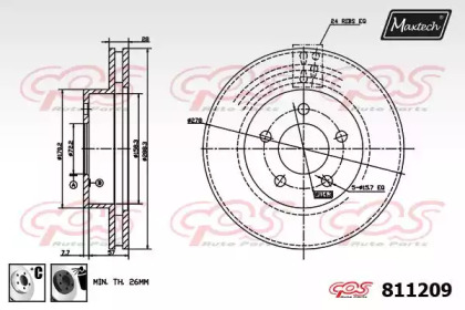 Тормозной диск MAXTECH 811209.6060