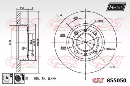 Тормозной диск MAXTECH 855050.6060