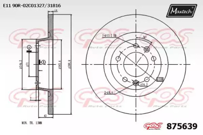 Тормозной диск MAXTECH 875639.0000