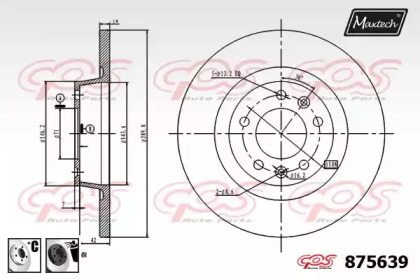 Тормозной диск MAXTECH 875639.6060