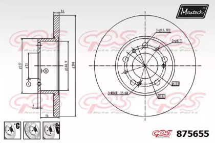 Тормозной диск MAXTECH 875655.6880