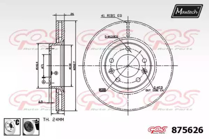 Тормозной диск MAXTECH 875626.6060