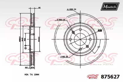 Тормозной диск MAXTECH 875627.0000