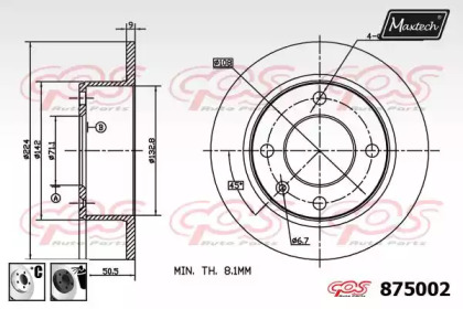 Тормозной диск MAXTECH 875002.6060