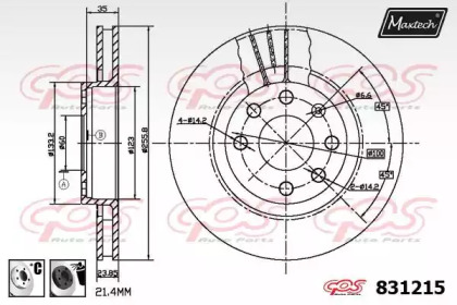 Тормозной диск MAXTECH 831215.6060