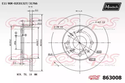 Тормозной диск MAXTECH 863008.0000