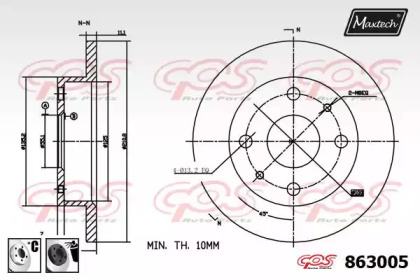 Тормозной диск MAXTECH 863005.6060