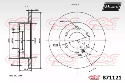 Тормозной диск MAXTECH 871121.0000