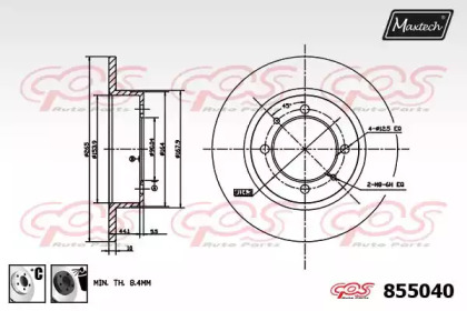 Тормозной диск MAXTECH 855040.6060