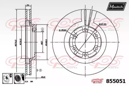 Тормозной диск MAXTECH 855051.6060