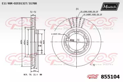 Тормозной диск MAXTECH 855104.0000