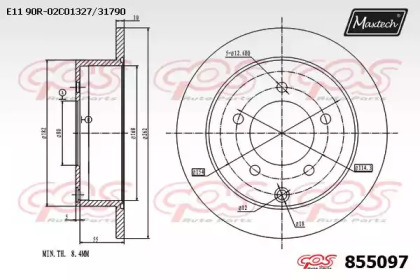 Тормозной диск MAXTECH 855097.0000