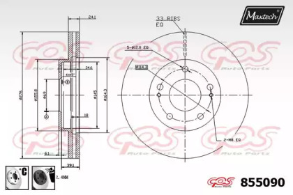 Тормозной диск MAXTECH 855090.6060