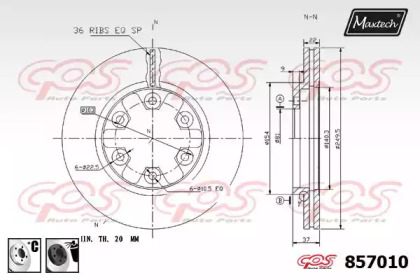 Тормозной диск MAXTECH 857010.6060