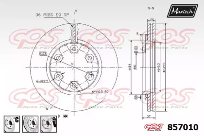 Тормозной диск MAXTECH 857010.6880