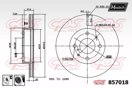 Тормозной диск MAXTECH 857018.6060