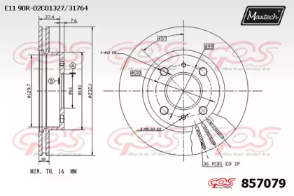 Тормозной диск MAXTECH 857079.0000