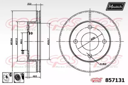 Тормозной диск MAXTECH 857131.6060