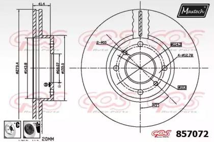 Тормозной диск MAXTECH 857072.6060