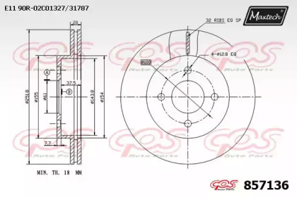 Тормозной диск MAXTECH 857136.0000