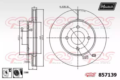 Тормозной диск MAXTECH 857139.6060