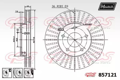 Тормозной диск MAXTECH 857121.6980