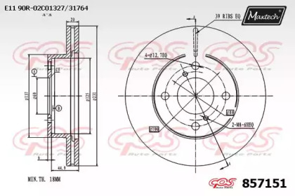 Тормозной диск MAXTECH 857151.0000