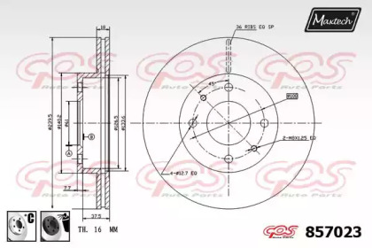 Тормозной диск MAXTECH 857023.6060