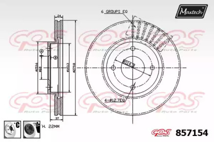 Тормозной диск MAXTECH 857154.6060