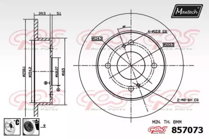 Тормозной диск MAXTECH 857073.6060