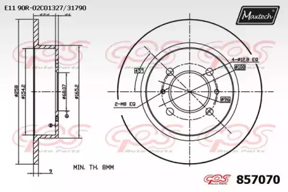 Тормозной диск MAXTECH 857070.0000