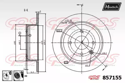 Тормозной диск MAXTECH 857155.6060