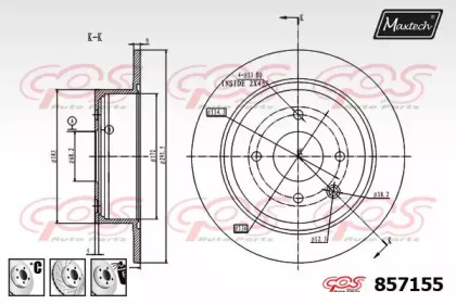 Тормозной диск MAXTECH 857155.6980