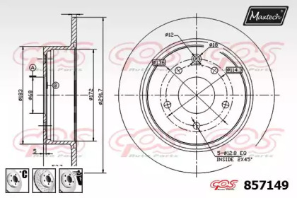 Тормозной диск MAXTECH 857149.6980