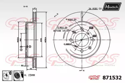 Тормозной диск MAXTECH 871532.6060