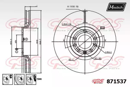 Тормозной диск MAXTECH 871537.6980