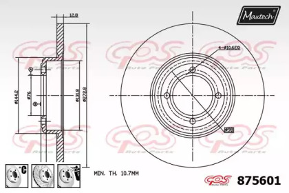 Тормозной диск MAXTECH 875601.6980