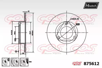 Тормозной диск MAXTECH 875612.6880