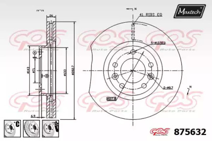 Тормозной диск MAXTECH 875632.6880