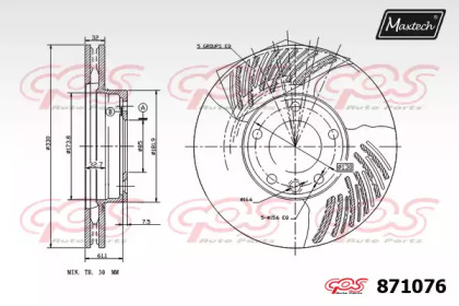 Тормозной диск MAXTECH 871076.0000