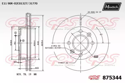 Тормозной диск MAXTECH 875344.0000