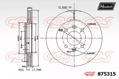 Тормозной диск MAXTECH 875315.0000