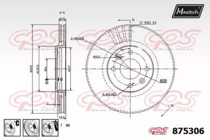 Тормозной диск MAXTECH 875306.6880