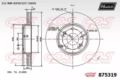 Тормозной диск MAXTECH 875319.0000