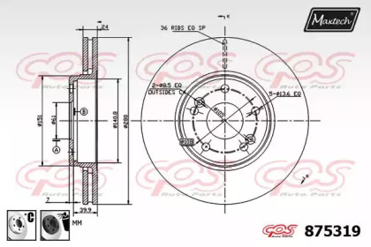 Тормозной диск MAXTECH 875319.6060