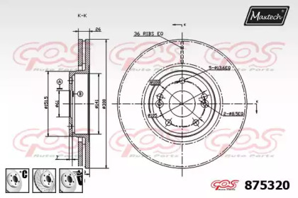 Тормозной диск MAXTECH 875320.6980