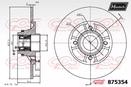 Тормозной диск MAXTECH 875354.0001