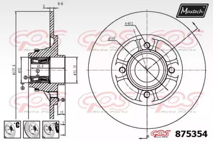 Тормозной диск MAXTECH 875354.6981