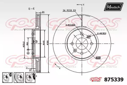 Тормозной диск MAXTECH 875339.6980