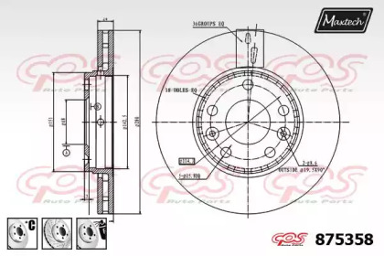 Тормозной диск MAXTECH 875358.6980